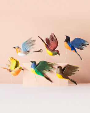 Aves decorativas voladoras